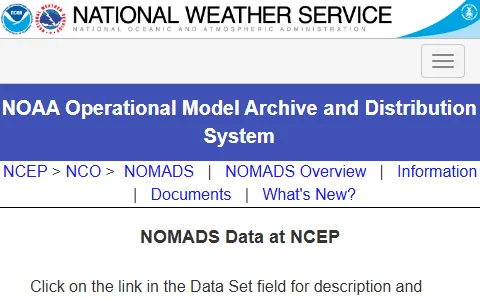 Nomads.ncep.noaa.gov status preview image