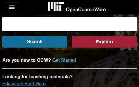MIT OpenCourseWare status preview image