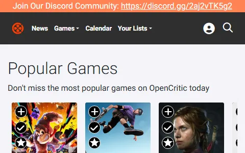 OpenCritic status preview image