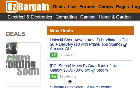 OzBargain status preview image