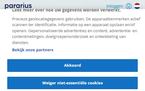 Pararius Nederland status preview image