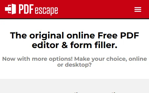 PDFescape status preview image