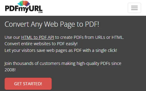 PDFmyURL status preview image