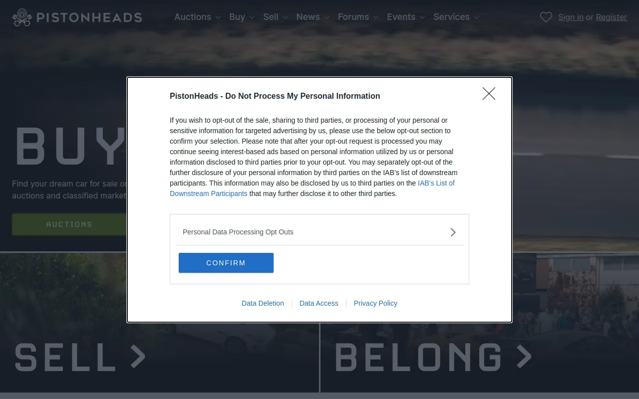 PistonHeads status preview image