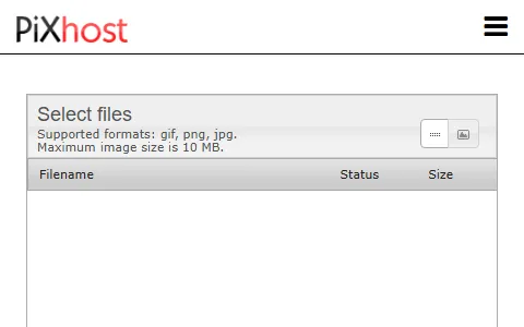 PiXhost status preview image