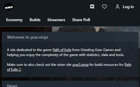 Poe.ninja status preview image