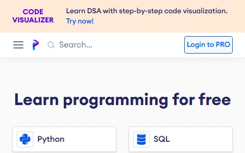 Programiz status preview image