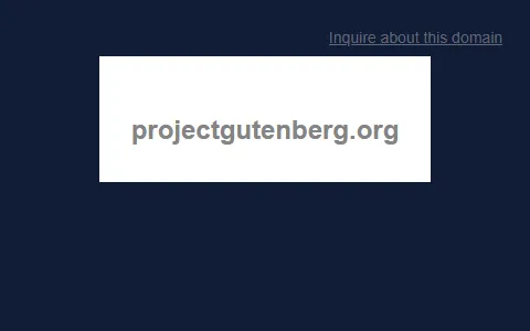 Project Gutenberg status preview image