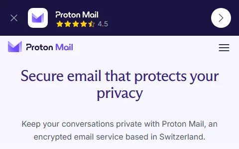 Proton Mail status preview image