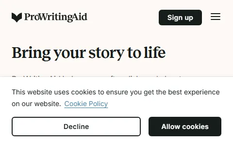 ProWritingAid status preview image