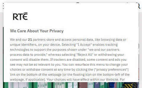 RTE Ireland status preview image