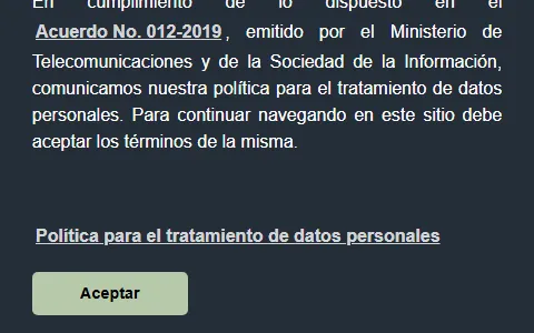 Ministerio de Salud Pública Ecuador status preview image