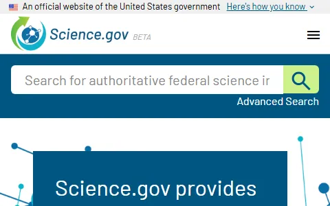 Science.gov status preview image