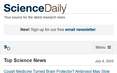 ScienceDaily status preview image