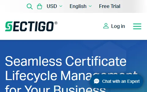 Sectigo.com status preview image
