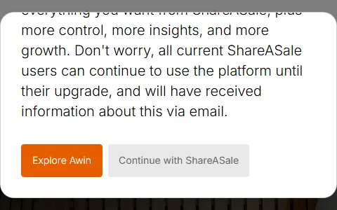 ShareASale status preview image