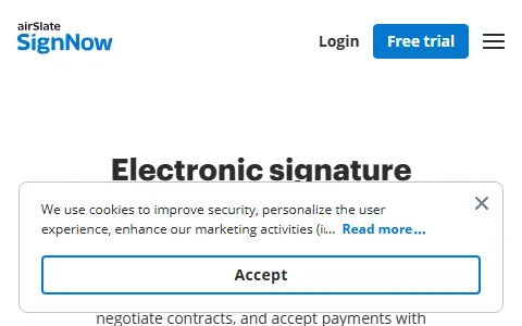 airSlate SignNow status preview image