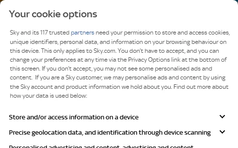 Sky Consumer status preview image