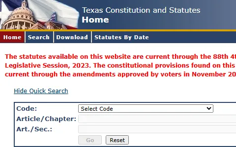 Texas Statutes status preview image