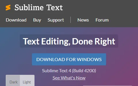 Sublime Text status preview image