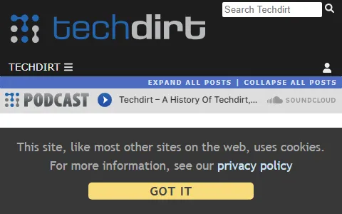 Techdirt status preview image