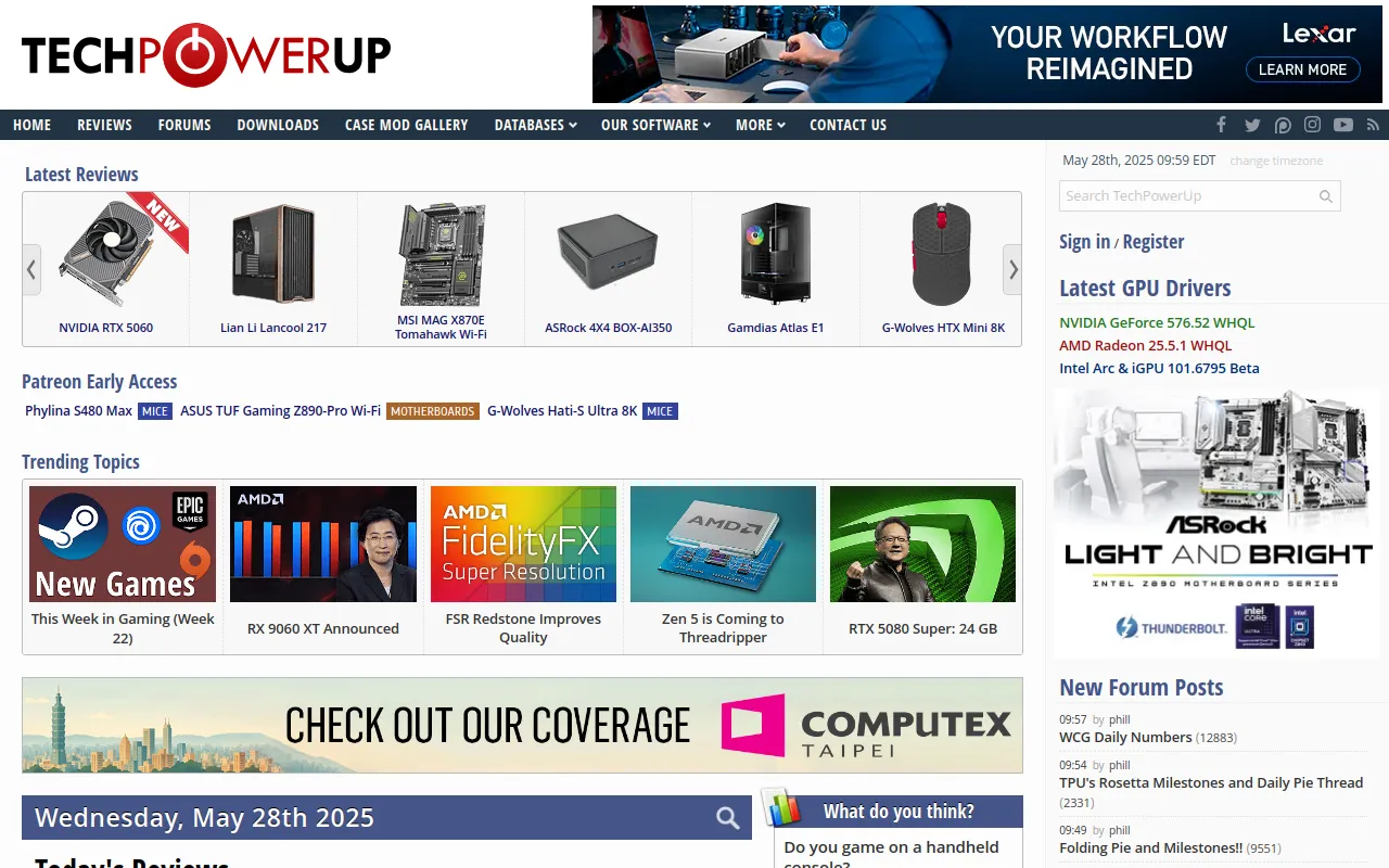 TechPowerUp status preview image