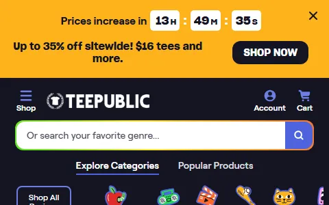 TeePublic status preview image