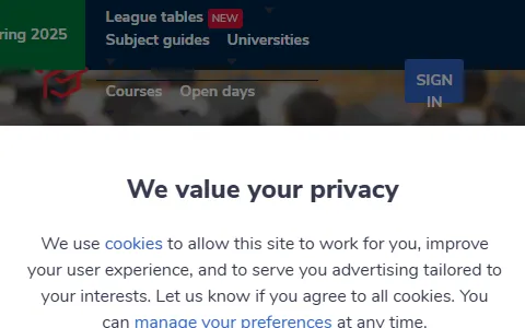 The Complete University Guide status preview image