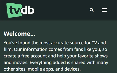 TheTVDB status preview image