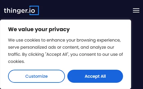Thinger.io status preview image