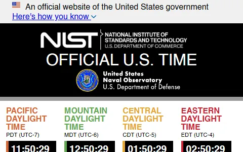 Official U.S. Time status preview image