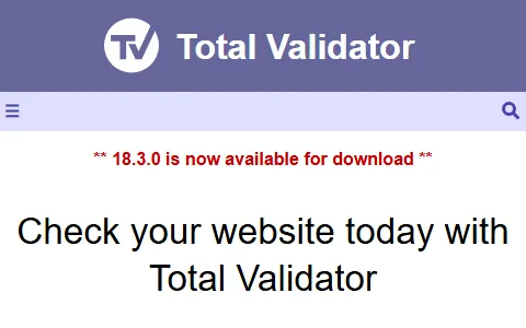 Total Validator status preview image