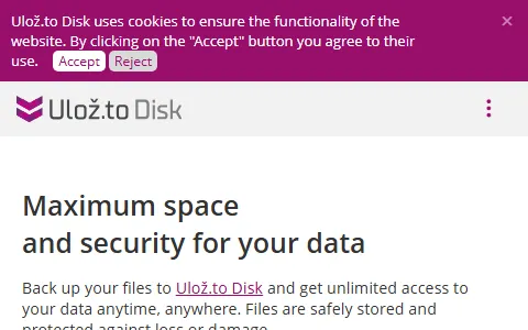 Ulož.to Disk status preview image