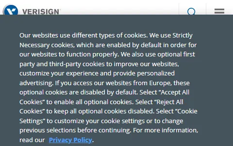 Verisign status preview image