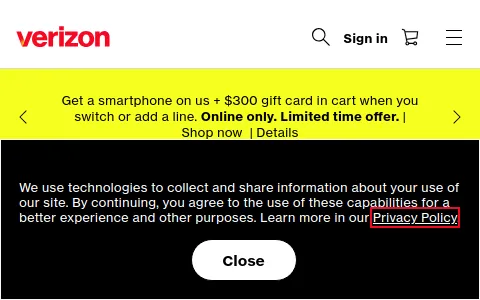 Verizon status preview image