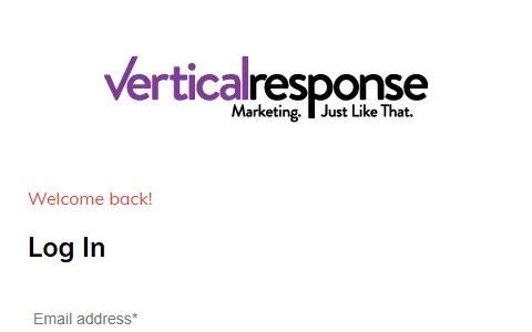 VerticalResponse Login status preview image
