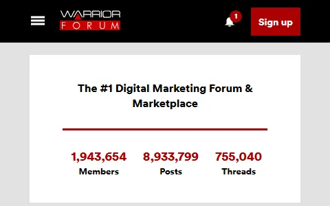 Warrior Forum status preview image
