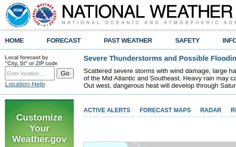 National Weather Service status preview image