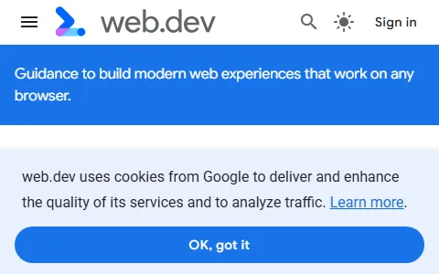 Google Web Development status preview image