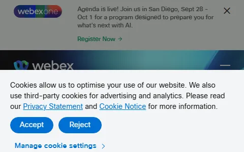 Webex status preview image