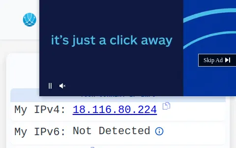 Whatismyip.com status preview image