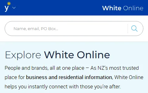 White Pages NZ status preview image