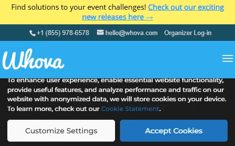 Whova status preview image