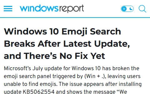 Windows Report status preview image