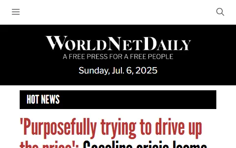 WorldNetDaily status preview image